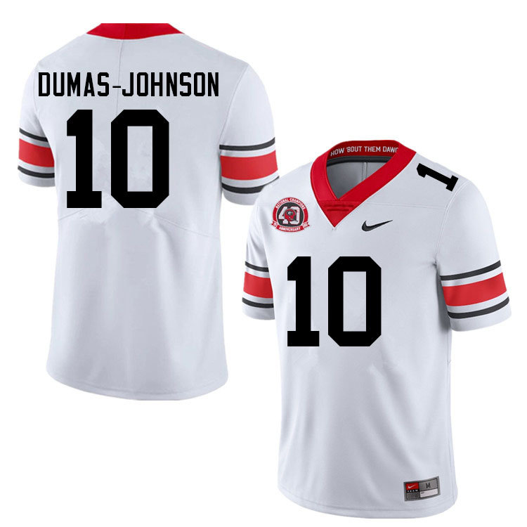 Men #10 Jamon Dumas-Johnson Georgia Bulldogs College Football Jerseys Sale-40th Anniversary